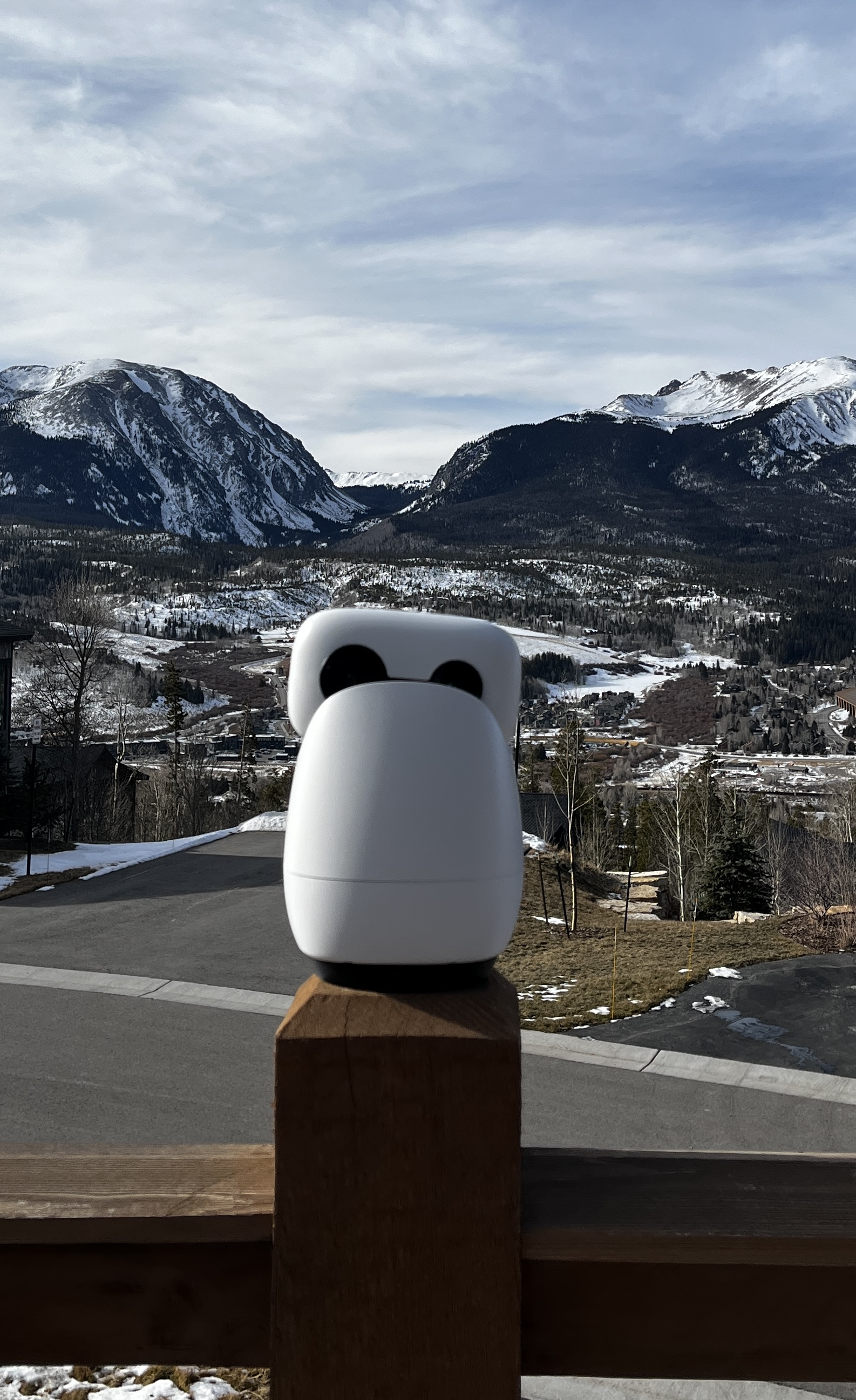 Reachy Mini robot hiding